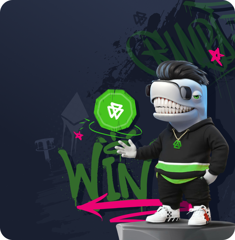 Illustratie van een modern crypto casino interface